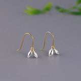 Magnolia Flower Earrings S925 Silver Drop Earring