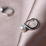 Freshwater Pearl Hoop Earrings in 925 Silver