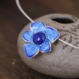 Natural Lapis Pendant 925 Silver Pure S925 Sterling Silver Pendants