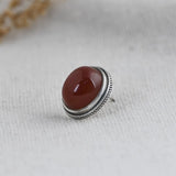 Natural Red Agate Stud Earrings 925 Silver Women Jewelry