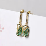 925 Silver Paint Bee Earrings Original Pure S925 Sterling Silver Stud Earring