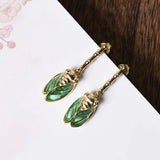 925 Silver Paint Bee Earrings Original Pure S925 Sterling Silver Stud Earring