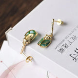 925 Silver Paint Bee Earrings Original Pure S925 Sterling Silver Stud Earring