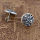 Peacock Stud Earrings 925 Silver Pure S925 Sterling Silver Earring for Women