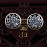 Peacock Stud Earrings 925 Silver Pure S925 Sterling Silver Earring for Women