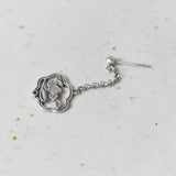 Peony Earrings 925 Silver Drop Earring Pure S925 Sterling Silver