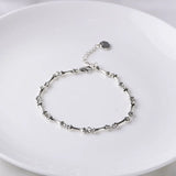 Vintage 925 Silver Punk Bone Bracelet for Men
