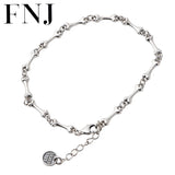 Vintage 925 Silver Punk Bone Bracelet for Men