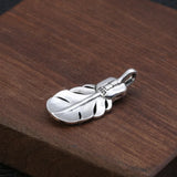 Punk Feather Skull Pendant 925 Silver Pure S925 Thai Silver Pendants