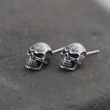 Punk Skull Earrings 925 Silver S925 Sterling Silver Stud Earring Men