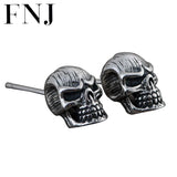 Punk Skull Earrings 925 Silver S925 Sterling Silver Stud Earring Men