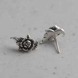 Rose Flower Earrings 925 Silver Stud for Women Jewelry