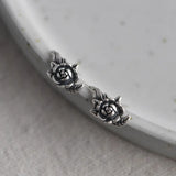 Rose Flower Earrings 925 Silver Stud for Women Jewelry