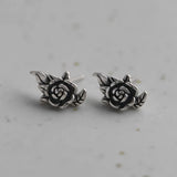 Rose Flower Earrings 925 Silver Stud for Women Jewelry