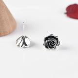 Rose Flower Earrings 925 Silver Stud Earring for Women