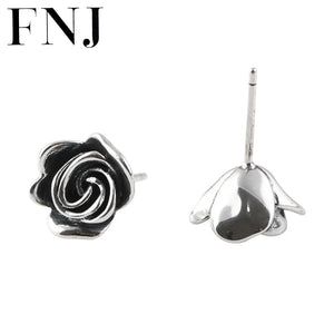 Rose Flower Earrings 925 Silver Stud Earring for Women