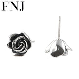 Rose Flower Earrings 925 Silver Stud Earring for Women