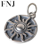 Round Sun Pendant 925 Silver Pure S925 Silver Pendants Vintage