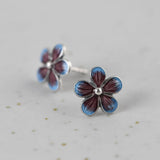Pure S925 Sterling Silver Flower Earrings for Women