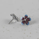 Pure S925 Sterling Silver Flower Earrings for Women