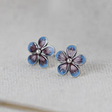 Pure S925 Sterling Silver Flower Earrings for Women