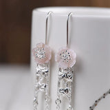 925 Silver Shell Flower Earrings for Women Jewelry