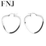 Strawberry Heart Hoop Earrings 925 Silver S925 Sterling Silver Earring