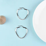 Strawberry Heart Hoop Earrings 925 Silver S925 Sterling Silver Earring