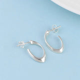 U Earrings 925 Silver Pure S925 Sterling Silver Stud Earring for Women Jewelry