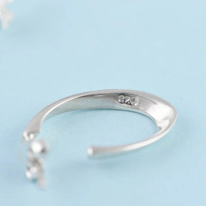 U Earrings 925 Silver Pure S925 Sterling Silver Stud Earring for Women Jewelry