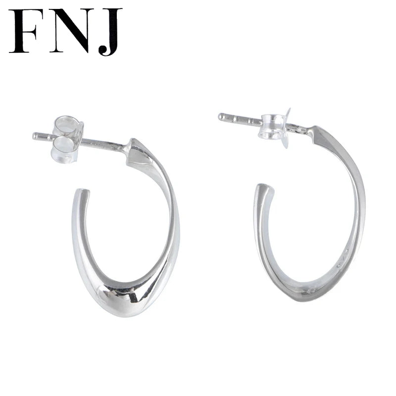 U Earrings 925 Silver Pure S925 Sterling Silver Stud Earring for Women Jewelry