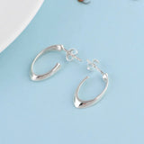 U Earrings 925 Silver Pure S925 Sterling Silver Stud Earring for Women Jewelry
