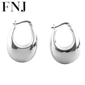 U Hoop Earrings 925 Silver Original Pure S925 Sterling Silver Earring