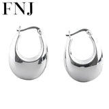 U Hoop Earrings 925 Silver Original Pure S925 Sterling Silver Earring