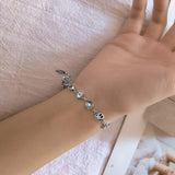 Smile Charm Bracelet 925 Silver Original Pure S925 Silver Bracelets for Women