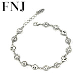 Smile Charm Bracelet 925 Silver Original Pure S925 Silver Bracelets for Women