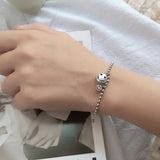 925 Silver Smile Charm Bracelet for Women 20.5cm