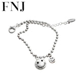 925 Silver Smile Charm Bracelet for Women 20.5cm