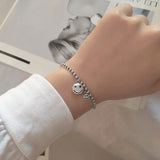 925 Silver Smile Charm Bracelet for Women 20.5cm