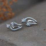 Snake Earrings 925 Silver Pure S925 Sterling Silver Clip Earring Women Jewelry
