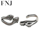 Snake Earrings 925 Silver Pure S925 Sterling Silver Clip Earring Women Jewelry