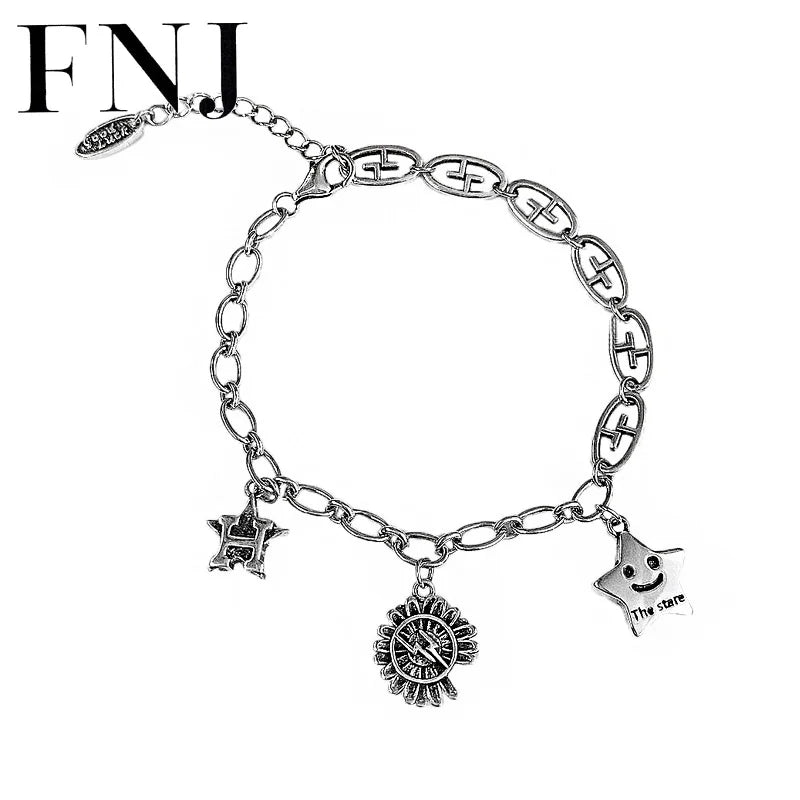 Star Charm Bracelet 925 Silver Original Pure S925 Silver Bracelet for Women