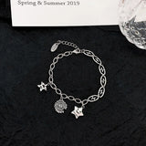 Star Charm Bracelet 925 Silver Original Pure S925 Silver Bracelet for Women