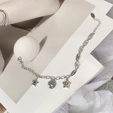 Star Charm Bracelet 925 Silver Original Pure S925 Silver Bracelet for Women