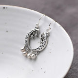 Star Moon Earrings 925 Silver Original Pure S925 Sterling Silver Drop Earring