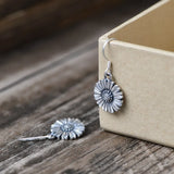 Sunflower Zuyin Drop Earrings 990 Silver S990 Sterling Silver Earring