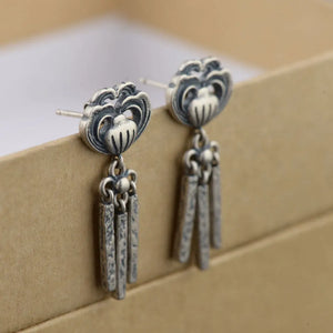 Tassel Earrings 925 Silver Original Sterling Drop Earring for Women Jewelry