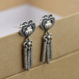 Tassel Earrings 925 Silver Original Sterling Drop Earring for Women Jewelry