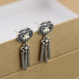 Tassel Earrings 925 Silver Original Sterling Drop Earring for Women Jewelry