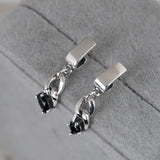 Tassel Stud Earrings 925 Silver Zircon Women Jewelry